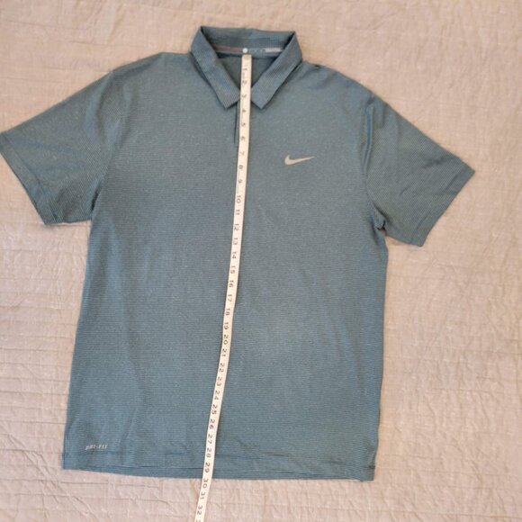 Tiger Woods Collection, Men's, Nike Dri-FIT Golf Polo, Large, Blue and Green - Picture 6 of 9